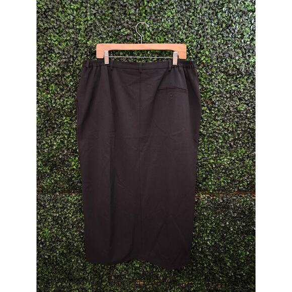 Maggie McNaughton, Black Front Slit Skirt, Women’s Size 18W , Long Midi - Picture 4 of 6